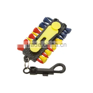 16 in 1 Golf Accessories 12 Plastic Golf Tees Holder + Pencil + Pitchfork + Golf Ball Marker With Keychain Set thumbnail-1