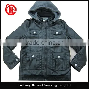Children pu Leather Clothing Bomber Boy's Winter Jacket thumbnail-4