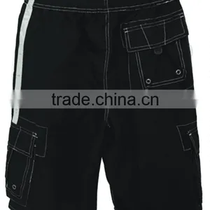 Three Pocket Simple Men Casual Board Shorts With Rope thumbnail-4