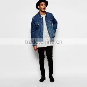 Wholesale Cheap Jacket High Quality Fashion Denim Overcoat for Men thumbnail-1