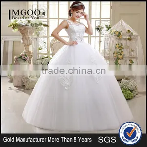 Hot Sale Fashion Lace Embroidered Wedding Dress Waist Section Fluffy Skirt Wedding Bride Dress Wholesale thumbnail-1