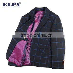 ELPA Fancy Fashion Slimming Check Designer 3 Piece Boys Wholesale Suits thumbnail-3