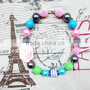 Spring Bubblegum Chunky Bead Necklace Wholesale thumbnail-2