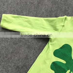 2016 New Baby St.Martin's Day Theme St.Patrick Green Outfit Girls Spring Suit Sequins Pants With Matching Accessories thumbnail-3
