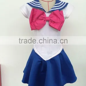 Walson G35 Sailor Moon Mercury Costume Cosplay Uniform Fancy Dress Sailormercury Gloves thumbnail-1