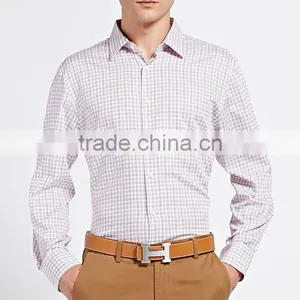 100% Men Cotton Shirts Plaid Design Casual Shirts for Men Italian thumbnail-1