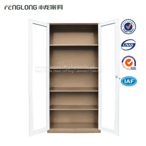 Office Furniture 2 Door Steel Filing Cabinet With Glass Doors for Display thumbnail-4