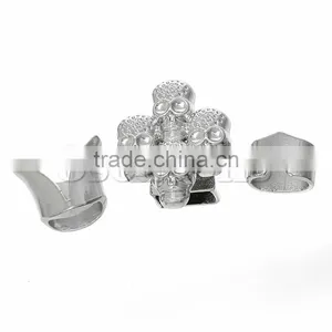 Custom Hook Clasps For Leather Rope Bracelet Skull Halloween Silver Tone 25mm X20mm 17mm X15mm 12mm X9mm2 Sets thumbnail-1