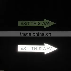 Self Adhesive Theater Guidance Sign Glow in the Dark Fluorescent Yellow Vinyl thumbnail-5