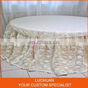 Party Decoration Big Sequins White Table Cloth thumbnail-5