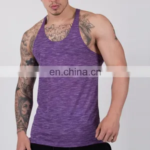 Available Color Slub Blank Mens Gym Vest thumbnail-4