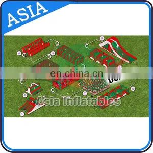 Commercial Event Insane Inflatable / Crazy Adult Inflatable Obstacle Course Races thumbnail-1