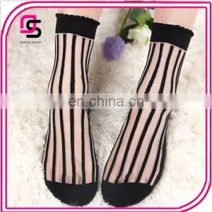 In Stock Lady Summer Glass Low Cut Out Boat Socks,lace Crystal Short Stockings thumbnail-1