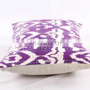 Indian Tie Die Cotton Kantha Cushion Cover Kantha Throw Pillow Cover thumbnail-3