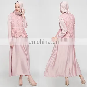 2016 Latest Design Women Jubah Fashion Maxi Length Peplum Waist Jubah thumbnail-1
