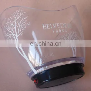 10L Clear Led ps Plastic Ice Bucket With Handle thumbnail-3