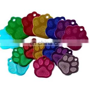 Aluminum Paw Shape 2 Sides Tag Pet Dogs and Cats ID Tag thumbnail-1