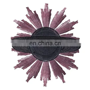 Fancy Large Iron On Applique Beaded Sequin Globe Embroidery Patches For Clothing thumbnail-2