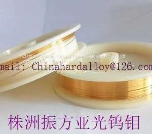 Φ0.08mm Φ0.1mm High Pure Wolfram Wire Filament Gold Plated Tungsten Wire thumbnail-1