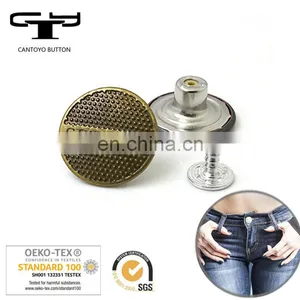 New Style Metal Plated Two Parts Brass Jeans Button for Garment Accessories thumbnail-4
