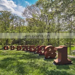 Corten Steel Letter Statue Corten Steel Sculpture thumbnail-1