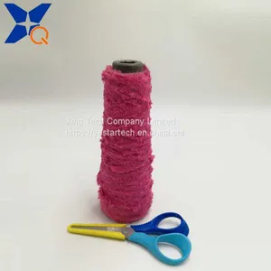 Nm13 Rose Red Microfiber Half Fancy Yarns Could Not Pass Needle Detector Conductive Touchsreen Yarns for Gloves-XT11018 thumbnail-3