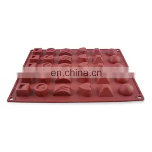 Food Grade Silicone Ice Cube Mold for Chocolate With 30 Holes and 6 Shapes for Baking thumbnail-4
