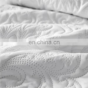 American Adult 3 Pcs Woven Plain Color Full King Size Bed Cover Quilt Bedspread Set thumbnail-6