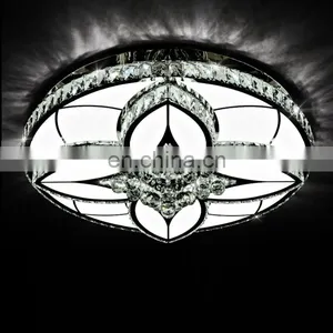 Modern Simple Led Lights Living Room Lights Bedroom Round Crystal Lamp Sun Flower Ceiling Lamp thumbnail-3