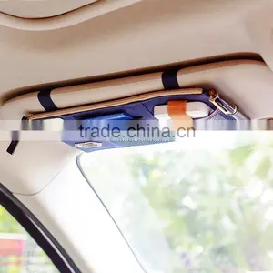New Multi-purpose Auto Car Sun Visor Organizer Pouch Bag Card Storage Holder Beige thumbnail-1