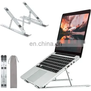 2020 Hot Portable Adjustable Aluminum Ergonomic Laptop Stand New Arrival Laptop Desk Holder Notebook Cooling Pad thumbnail-1
