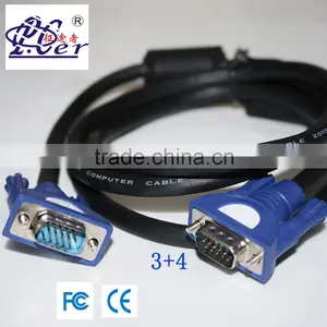 FCC CE CERTIFICATION 50m LONG VGA CABLE 3+4 MALE TO MALE COMPUTER MONITOR CABLE WITH HIGH PERFORMANCE thumbnail-1