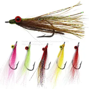 DUUV 6 Colors Closer Minnow Fishing Flies Fly Fishing Hooks Glass Minnow Lure thumbnail-1
