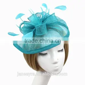 Wholesale Fashionable Hair Accessories Sinamay Fascinator With Feather thumbnail-1