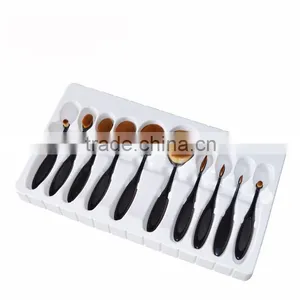 10 Pcs Designer Cosmetic Brush Set Foundation Oval Toothbrush Makeup Brush thumbnail-3