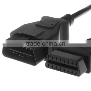 High Quality ! ELM327 OBD2 1.5 Meters Length 16 Pin OBDII Male to Female Extension Cable thumbnail-1