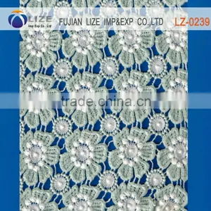 Cotton Knitted Lace Fabric Chemical Lace Fabrics LZ-0239 thumbnail-1