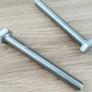 Stainless Steel 18 - 8 Full Coarse Thread Hex Head Tap Bolt With Six Sided Head thumbnail-2