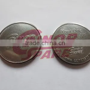 The Most Popular Fast Delivery Blank Silver Color Brass Token thumbnail-4