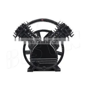 Bison China Wholesaler 3Hp 2 Stage Twin Cylinder Belt Driven Air Compressor Pump Head thumbnail-1