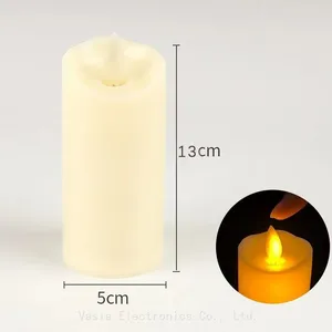 6-Hour Timer LED Flameless Candles, 3-Pack Rechargeable & Dimmable, Ideal for Bedroom/Office thumbnail-4