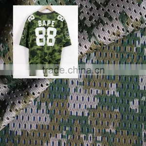 Breathable Tricot Camouflage Printed Mesh Fabric thumbnail-4