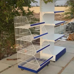 Retail Store Usage Display Rack Shelves Shelving Light Duty Supermarket Shelf Double-Sided Storage Shelves thumbnail-3