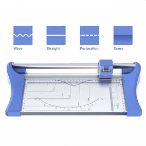 Premium 4-in-1 Rotary Paper Trimmer Cutter A4 12 Inch Perforation, Wave Scoring Creasing Robust Metal Steel Base Plate IDPC046 thumbnail-3