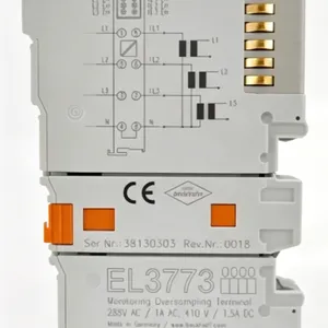 Beckhoff EL3773 EtherCAT Power Monitoring Terminal 3-Phase Voltage Current Measurement Module 16-Bit Oversampling thumbnail-3