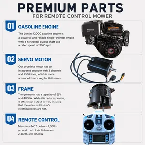 Vigorun MTSK800 Industrial Remote Control Mower Flail Mower Robot Working Degree: 0-40° thumbnail-4