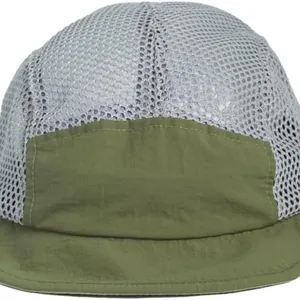 Ultra Breathable Mesh 5 Panel Short Brim Outdoor Cap Quick Dry Nylon Running Hiking Hat Custom Logo Lightweight Summer Hat Wholesale thumbnail-4