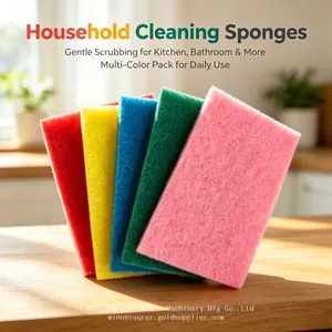 Stock Available Green Heavy‑Duty Scouring Pads Bulk Wholesale for Hotel Restaurant Cleaning Supplies thumbnail-1