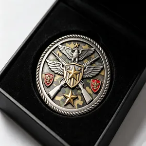 North America Landmark Challenge Coin Set, 9 Pcs 3D Hard Enamel Antique Metal Souvenir Coins for Tourist Gift Collection thumbnail-3
