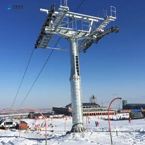 Daqin Overhead Passenger Fixed Grip Chairlift Ropeway-Steel Outdoor 1600 Passengers/Hour 5-10 Passengers Efficient Cableway thumbnail-2